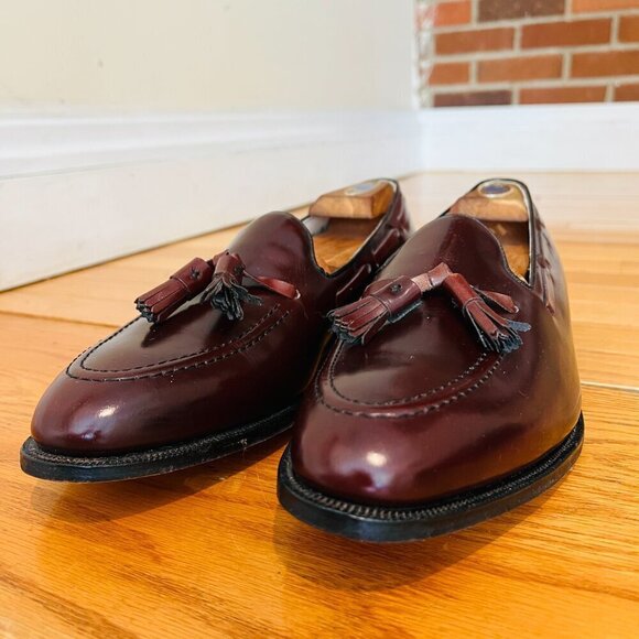 Johnston Murphy Optima Loafer Shoes Mens 12 D Dark Burgundy Tassel Brogue main image 5